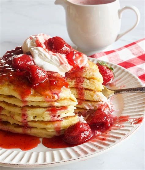 Buttermilk Pancakes With Strawberry Compote My Country Table Recipe