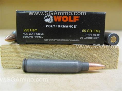 Wolf Wpa 223 Rem 55 Grain Fmj 1000 Rounds Steel Case Ammo 1795