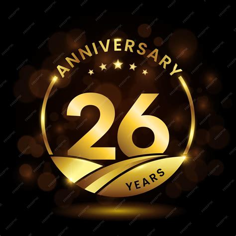 Premium Vector 26 Years Anniversary Anniversary Celebration Logo