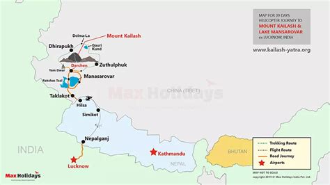 Kailash Mansarovar Yatra Map Outer Kora Inner Kora Map