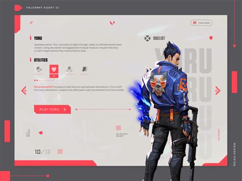 Exploration Valorant Agent Ui Yoru By Saktianto Adhi Pambudi On Dribbble