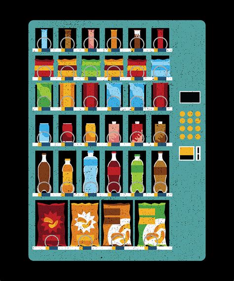 Vending Machine Drinks Vending Machine Digital Art by Moon Tees - Pixels