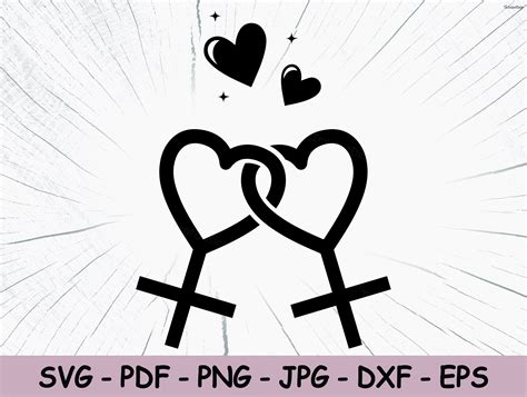Homosexual Lesbian Symbol SVG File Lesbian Symbol PDF Dxf