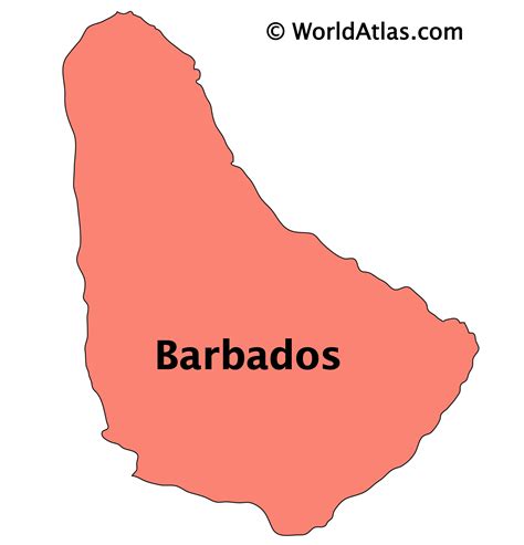 Physical Map Of Barbados