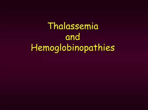 Thalassemia Master Lecture 5ppt