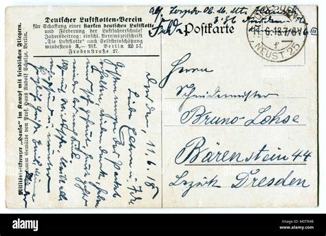 Detrás De La Primera Guerra Mundial Alemana Antigua Postal M0tr4c Carta Escrita En Tinta Azul