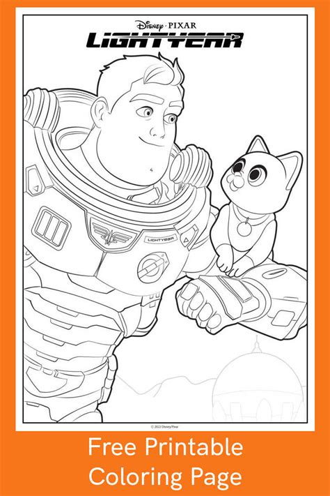 Free Lightyear Buzz And Sox Coloring Page Mama Likes This