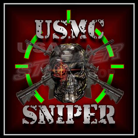 U S Marine Corps Usmc Sniper Sticker Item M Usa Military