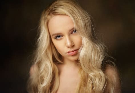 1080P Women Blonde Portrait Maxim Maximov Maria Popova Face HD