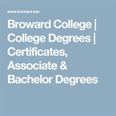 Broward College | College Degrees | Certificates, Associate & Bachelor ...