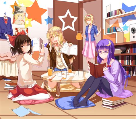 Safebooru 4girls Absurdres Alice Margatroid Bangs Bedroom Blonde Hair