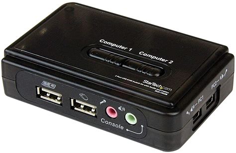 StarTech 2 Port USB KVM Switch Kit with Audio and VGA Support, Includes ...