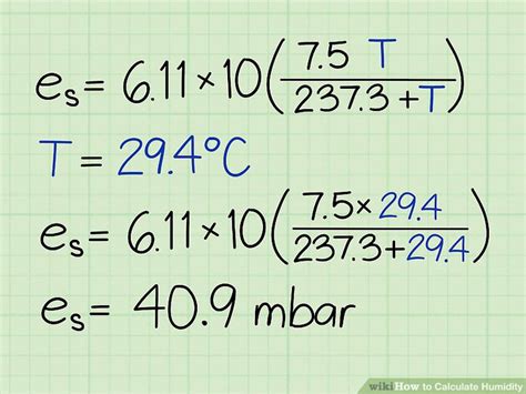 How To Calculate Humidity Steps With Pictures Wikihow