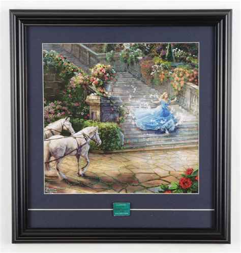 Thomas Kinkade Walt Disney's "Cinderella's Castle" Custom Framed Print ...