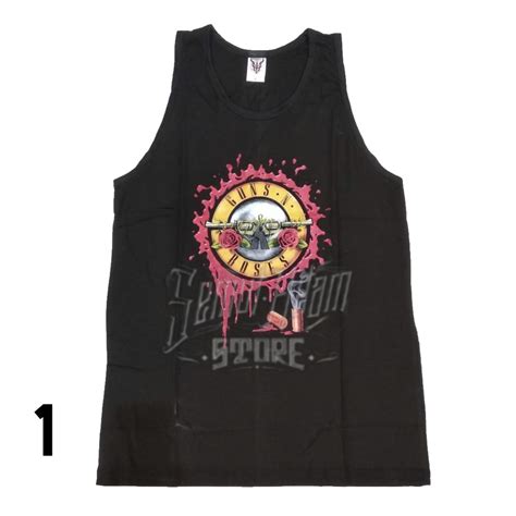 Jual Lekbong Guns N Roses Gnr Singlet Kaos Kutang Band Musik Rock