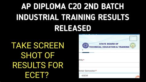 Ap Diploma C20 2nd Batch Industrial Training Results Released Ap Ecet