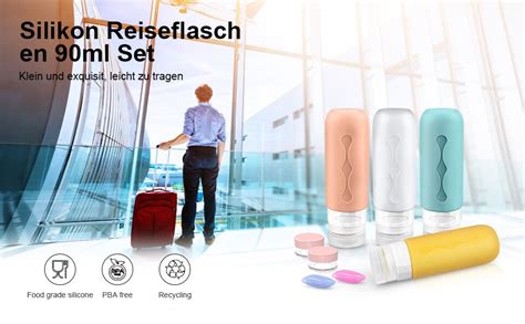 Pamiyo Silikon Reiseflaschen Ml Set St Ck Auslaufsicher Reise