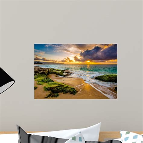 Beautiful Hawaiian Sunset Wall Mural Decal Sticker Wallmonkeys Peel