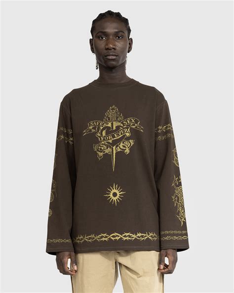 Jean Paul Gaultier Tattoo Safe Sex Sweatshirt Dark Brown