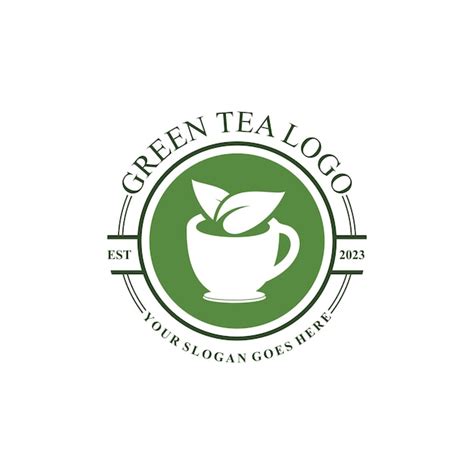 Premium Vector Green Tea Logo Design Vector Llustration Unique