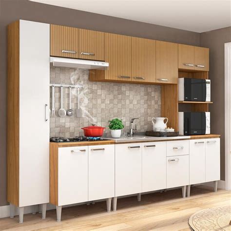 Cozinha Completa Com Pia E Cooktop - Cozinha Modulada Completa Max 295x195 Cm Balcão Pia Cooktop Nicho Forno ...