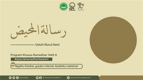 Pkr H Ngaji Kitab Risalatul Mahid Oleh Ustadzah Nurul Aeni I Pp