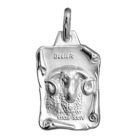 Médailles Argent Zodiaques parchemin Sablé Rhodié