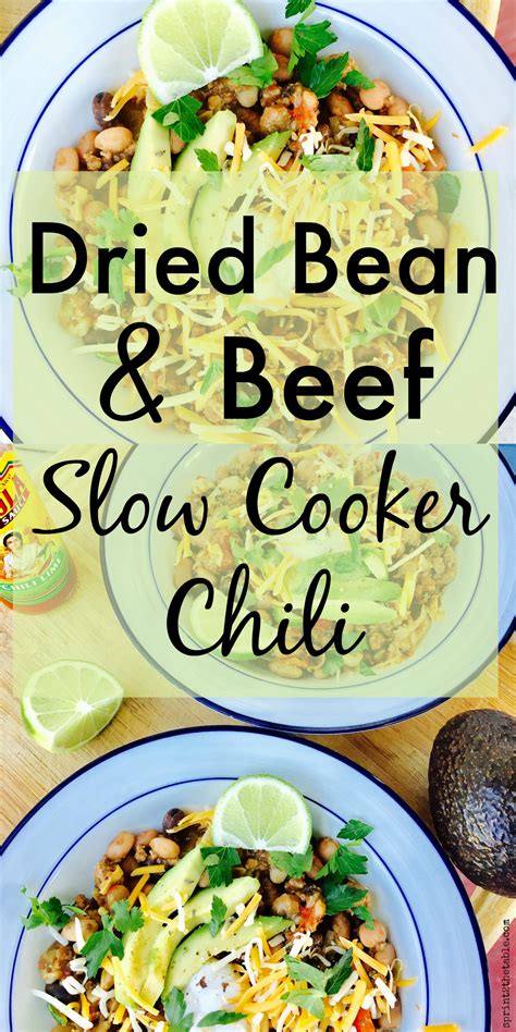 Dried Bean and Beef Slow Cooker Chili | Sprint 2 the Table