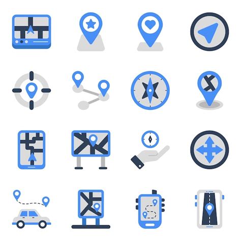 Premium Vector Pack Of Navigation Flat Icons