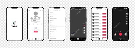 Premium Vector Tik Tok Interface Tik Tok Screen Social Media Social