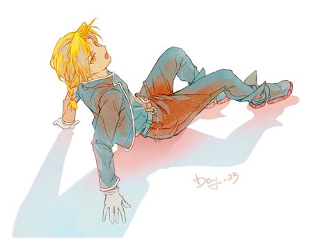 Xue Ezi Edward Elric Fullmetal Alchemist Highres Boy Black Jacket Black Pants Blonde