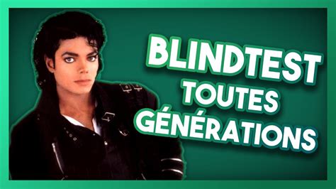 Blind Test Toutes G N Rations Chansons Youtube