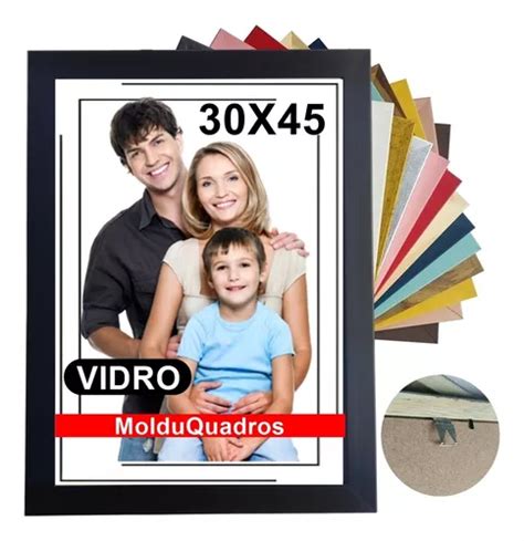 Moldura Quadro 30x45 Em Madeira Laqueada Premium Vidro MercadoLivre