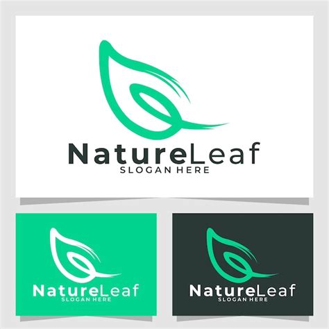 Natur Blatt Logo Vektor Design Vorlage Premium Vektor