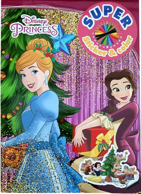 Disney Princess Kleurboek Met Stickers 16 Kleurplaten In Het Thema