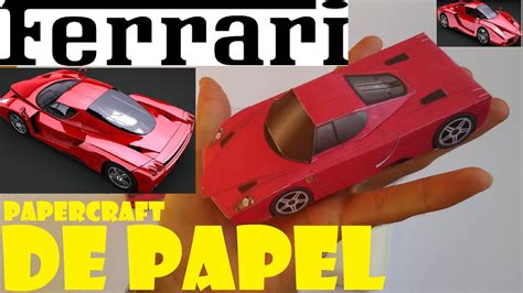 Ferrari Enzo De Papel Papercraft Como Fazer Uma Ferrari De Papel Um