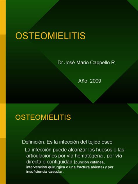 Osteomielitis Hueso Microbiología