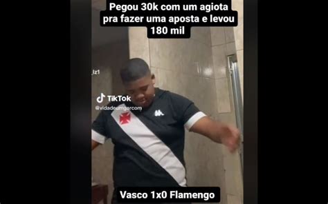 Jovem aposta R 30 mil em vitória do Vasco sob o Flamengo e fatura R 180 mil