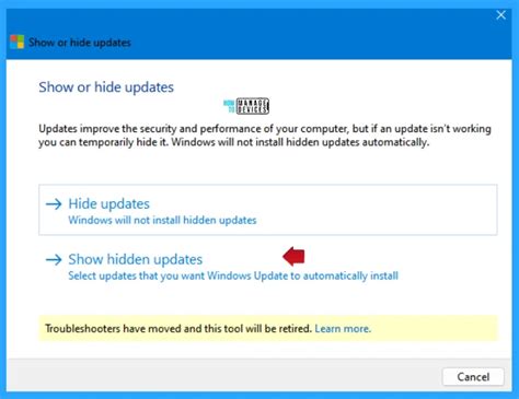 How To Show Hide Updates In Windows 11 Htmd Blog