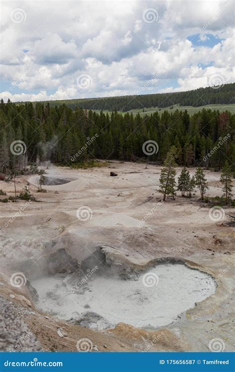 Muddy Thermal Pools At Yellowstone National Park Stock Image Image Of