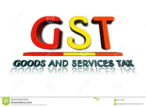 Gst Word In 3d Illustration Stock Illustration Illustration Of