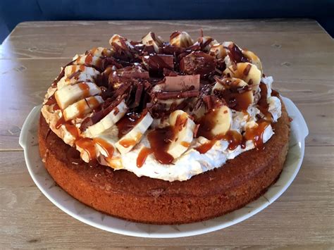 Banoffee Taart Taart Karameltaart Karamelsaus