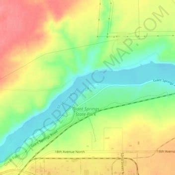 Roe River topographic map, elevation, terrain