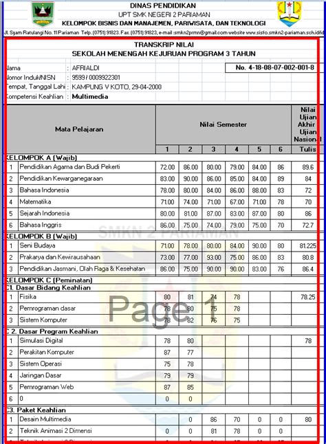 Fotocopy Transkrip Nilai Cpns