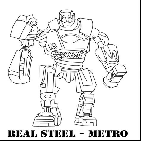 Real Steel Atom Coloring Pages At Free Printable Colorings Pages To Print And