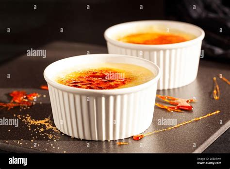 Creme Brulee Traditional French Vanilla Cream Dessert With