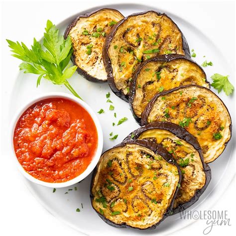 How To Roast Eggplant Oven Roasted Eggplant Recipe Wholesome Yum