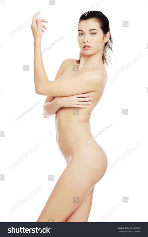 Side View Nude Woman Posing Camera Stock Photo Shutterstock