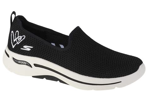 Skechers Go Walk Arch Fit Bkw Damskie Buty Sneakers Czarne