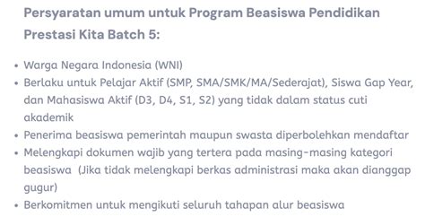 Kandidat Besar Kategori Prestasi Beasiswa Pendidikan Prestasi Kita